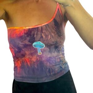Mushrooms one shoulder top